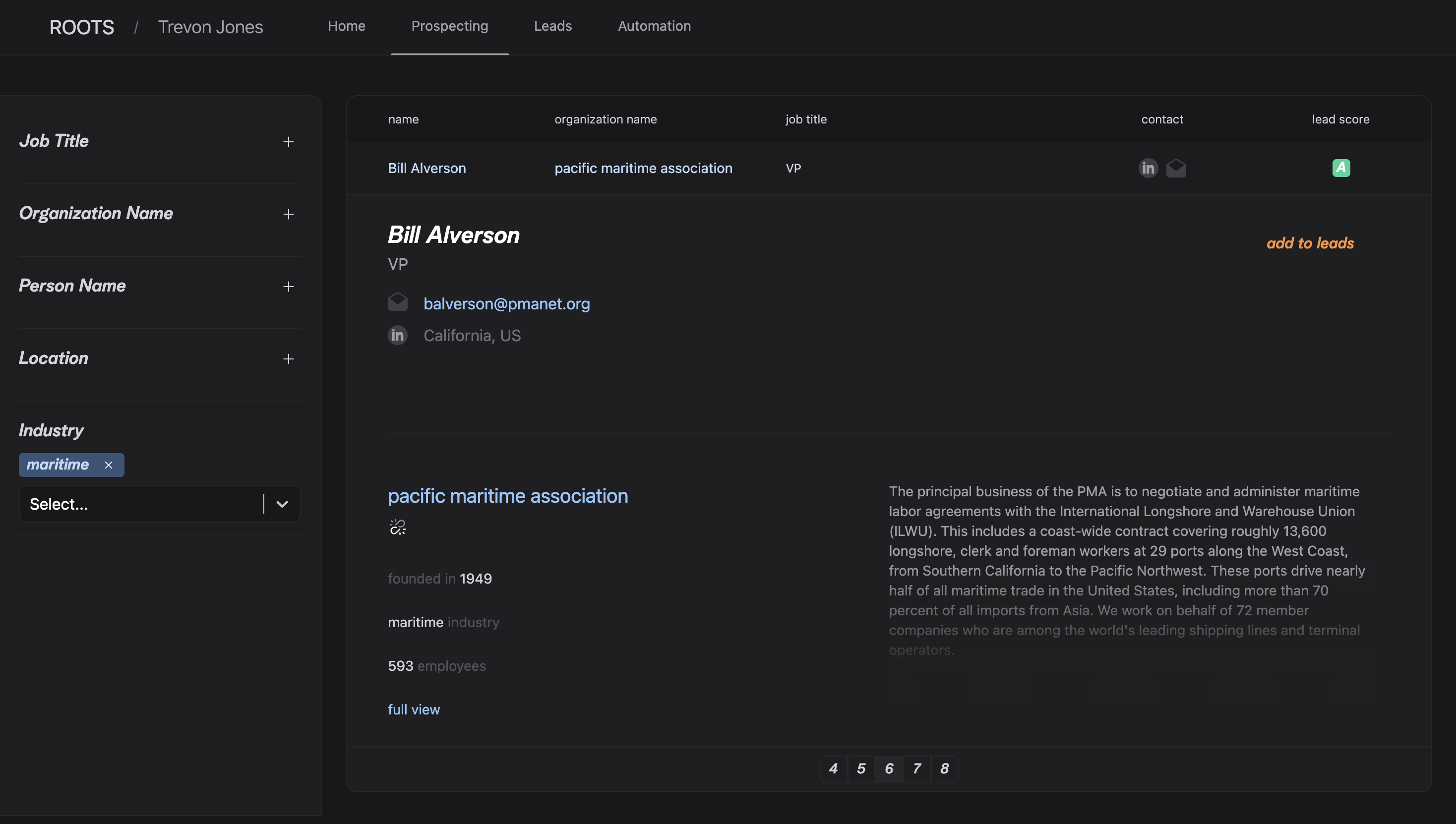 leads database accordian